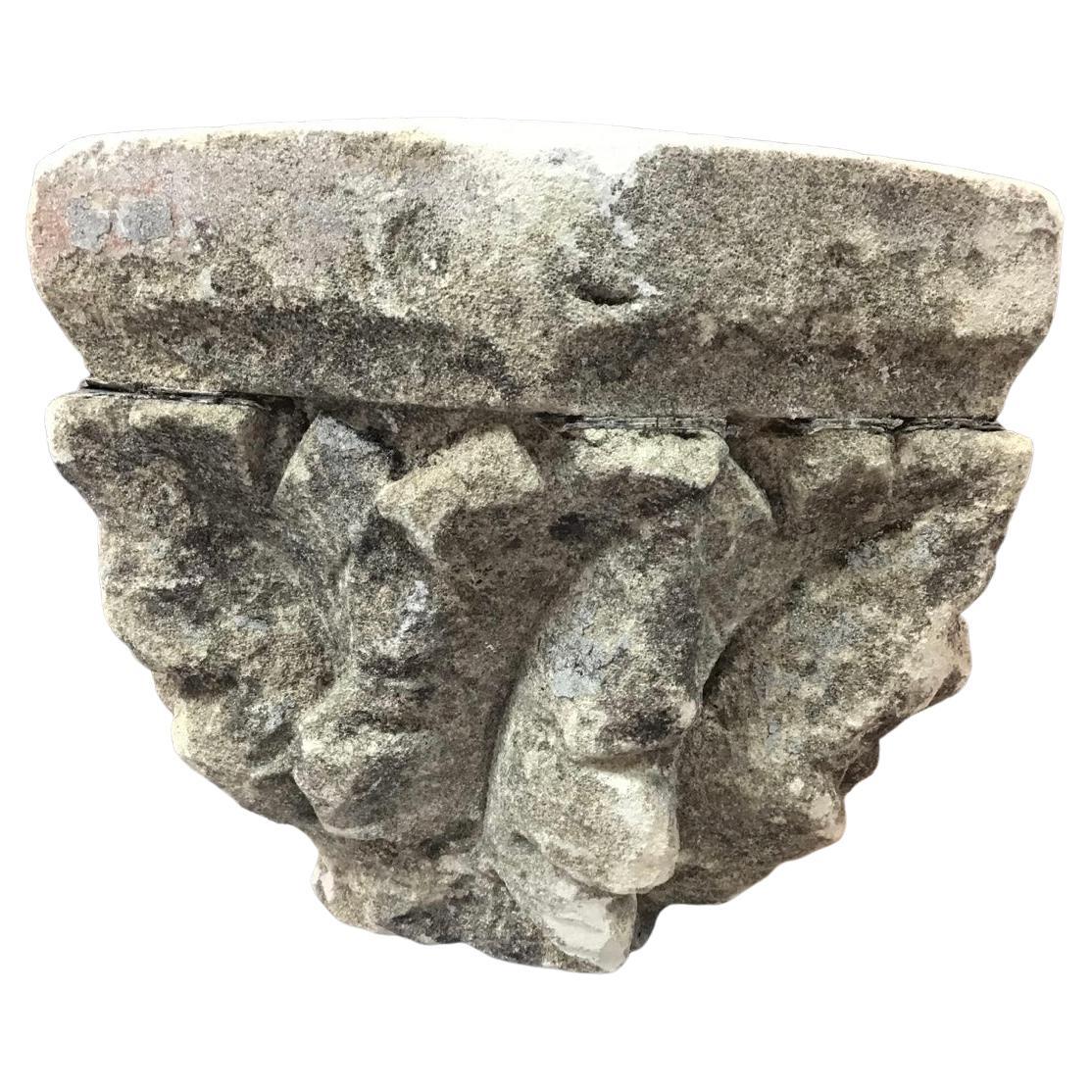 18th Century and Earlier 17th Century Architectural Stone Capital For Sale