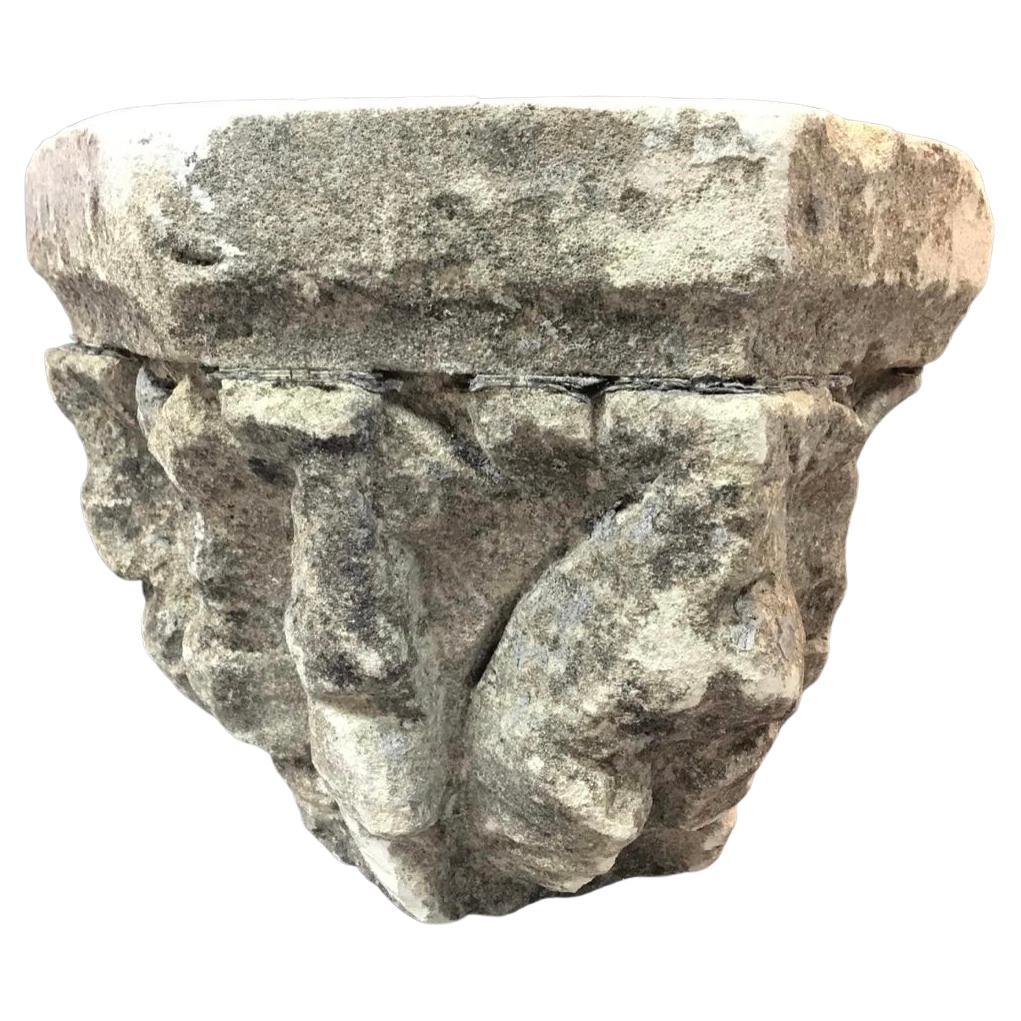 17th Century Architectural Stone Capital For Sale 4
