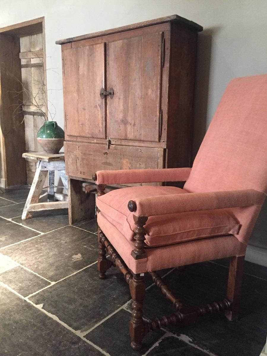 Baroque 17th Century Armchair For Sale