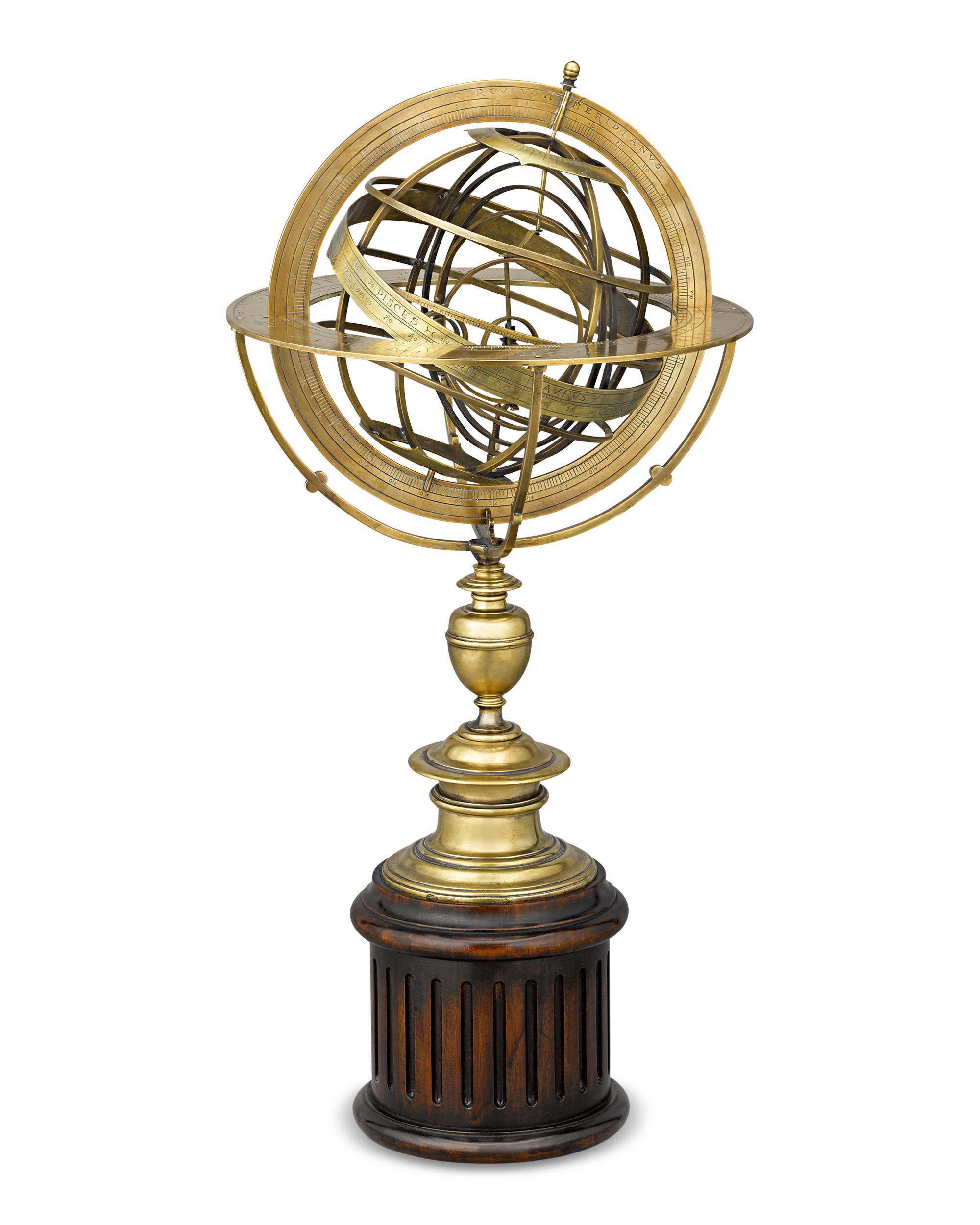 17th-Century Armillary Sphere In Excellent Condition In New Orleans, LA