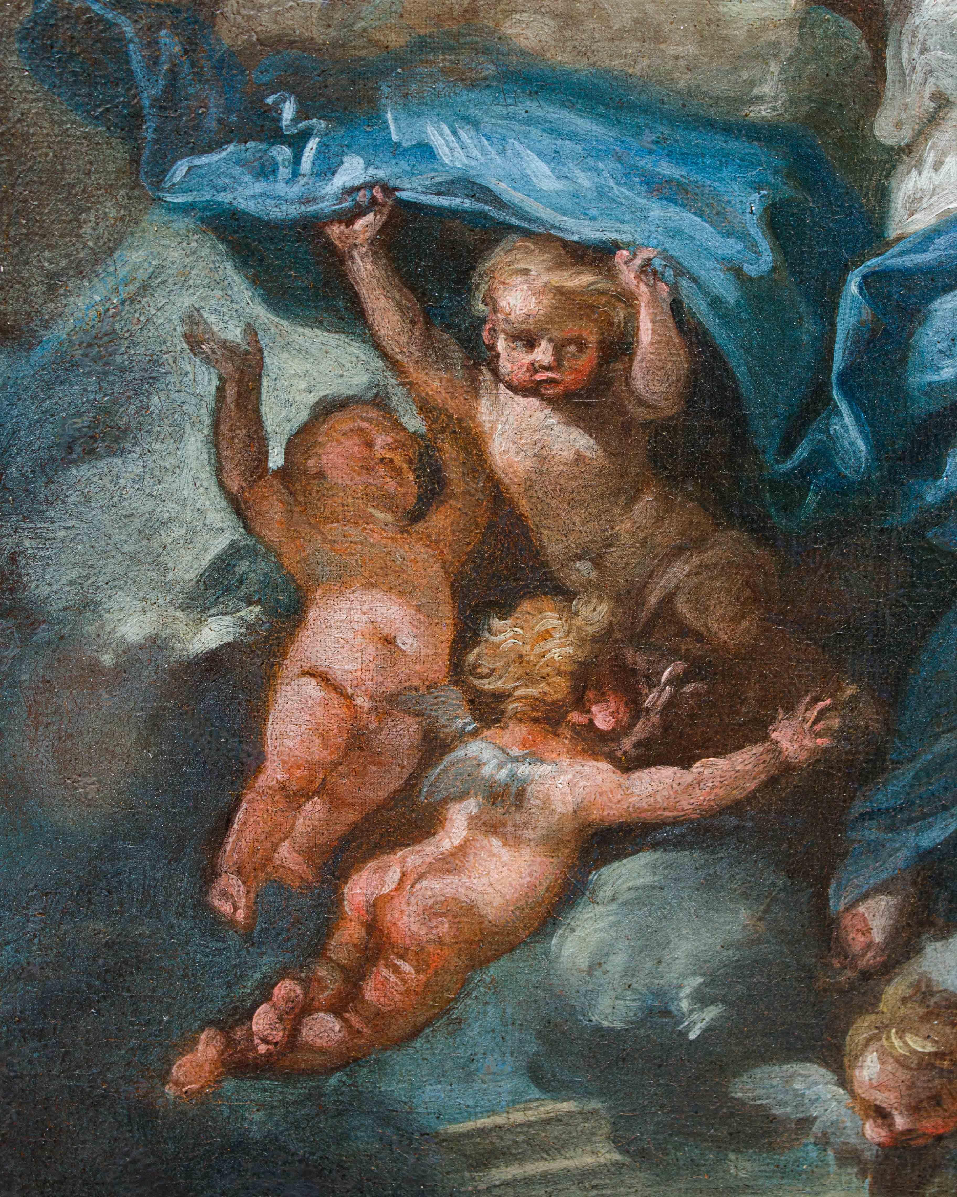 17th Century Assumption of the Virgin Oil on Canvas by Coli and ...