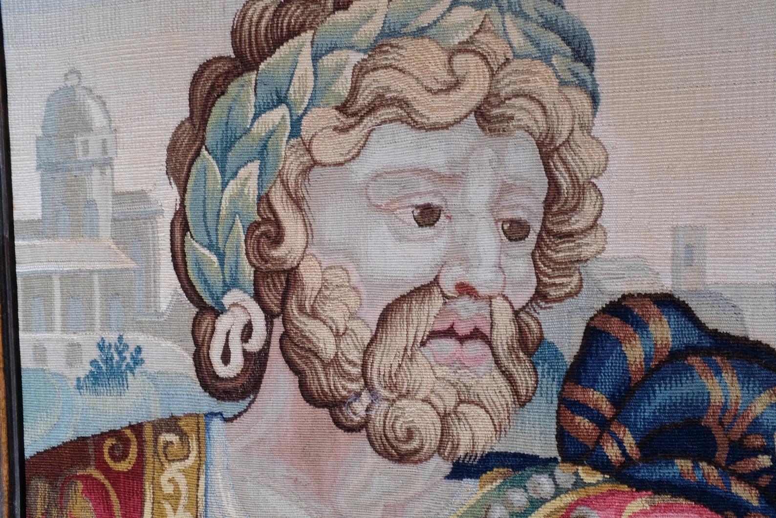 Aubusson-Wandteppichporträt aus dem 17. Jahrhundert (18. Jahrhundert und früher) im Angebot