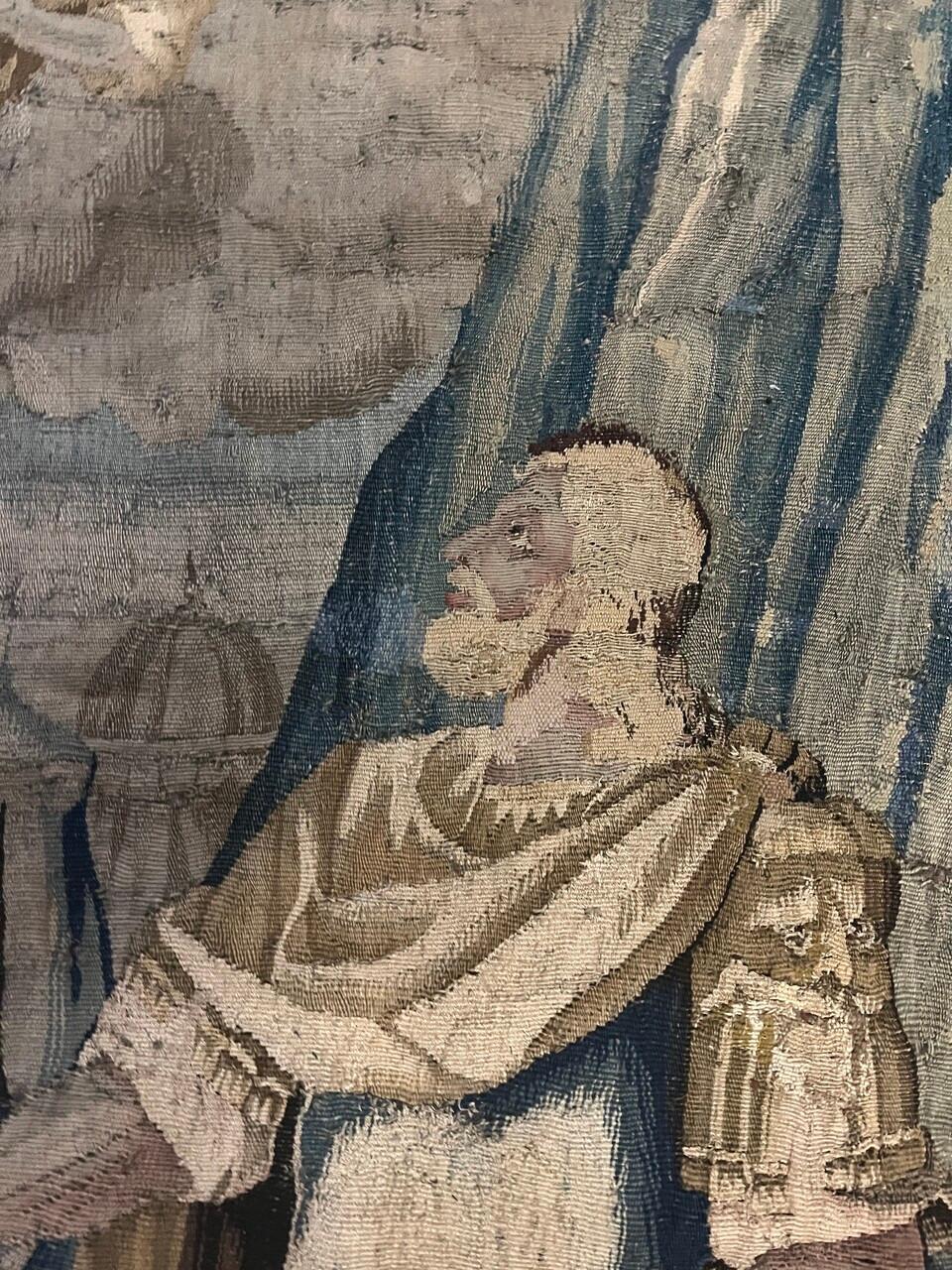 Baroque Vestige de tapisserie d'Aubusson du 17e siècle en vente