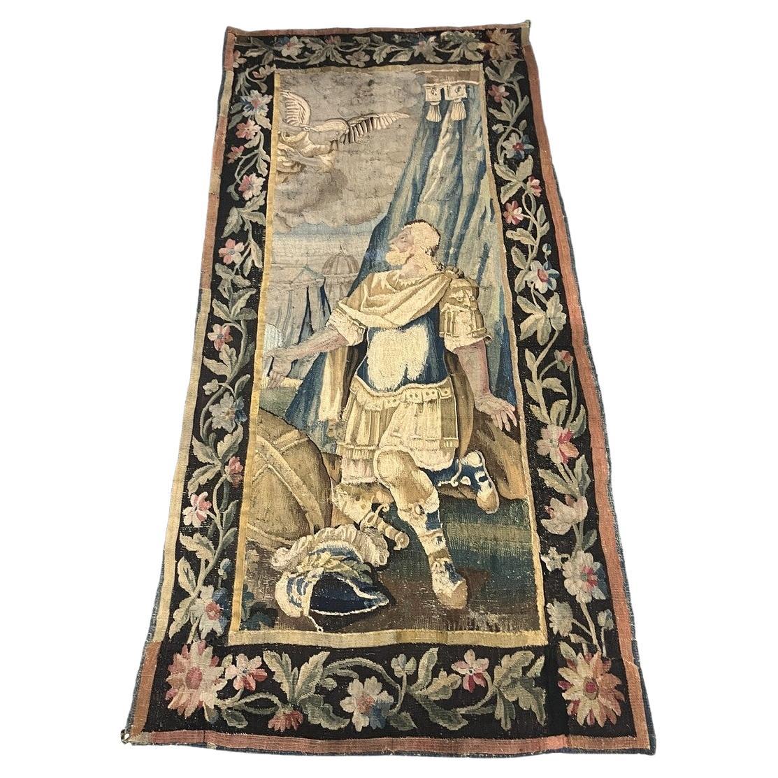 Vestige de tapisserie d'Aubusson du 17e siècle en vente