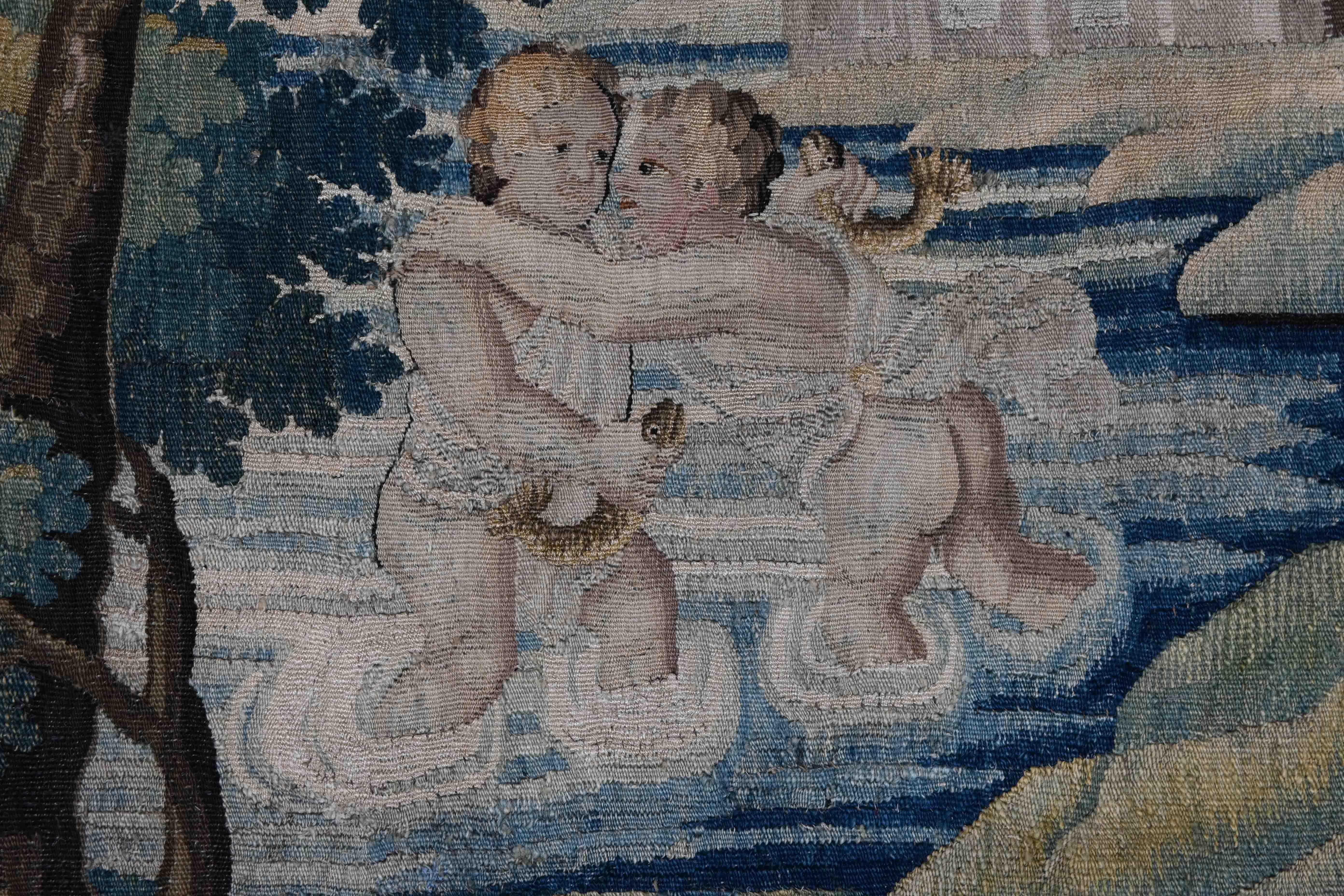 17th century Aubusson tapestry - the rest after the harvest - N° 1331 For Sale 5