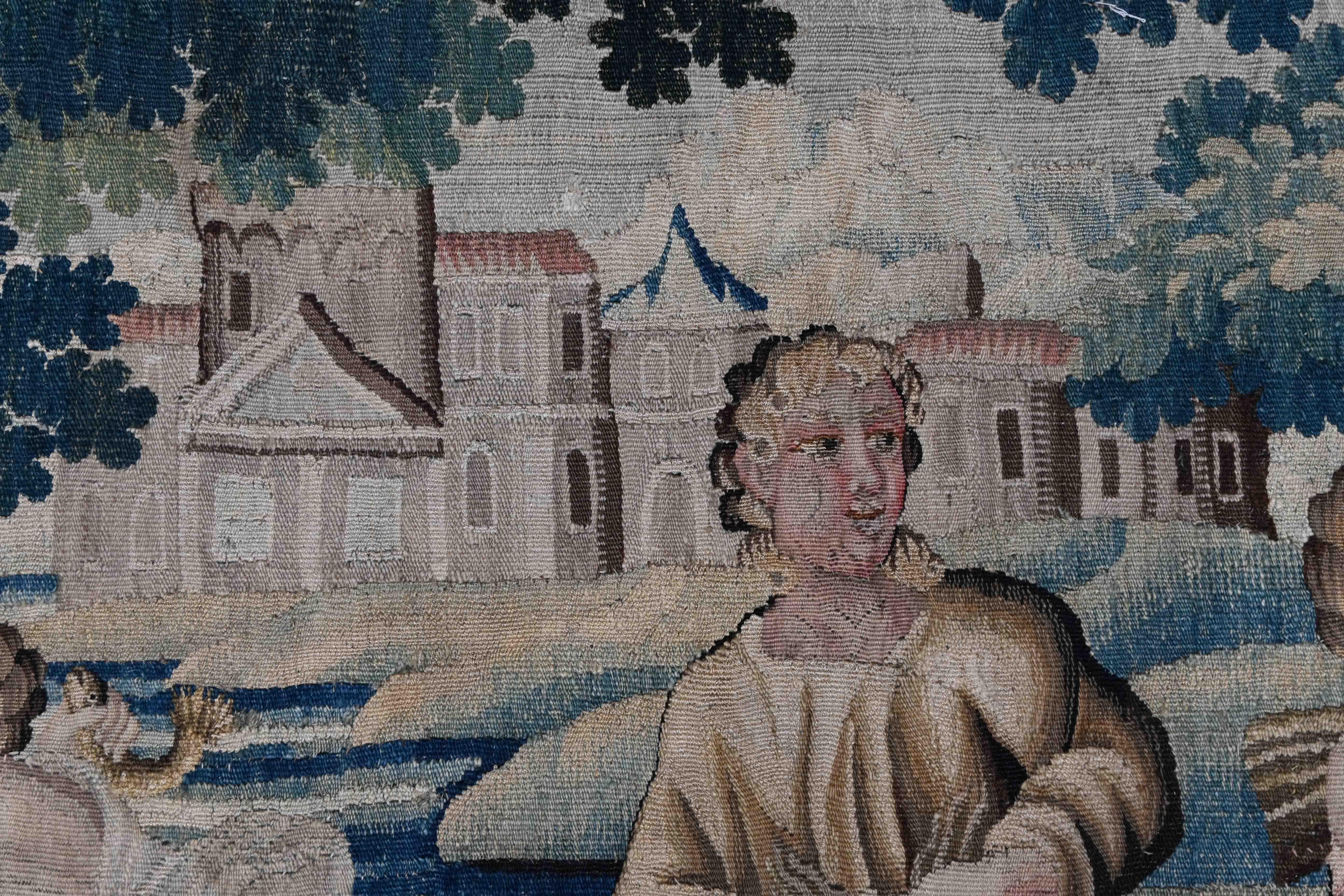 17th century Aubusson tapestry - the rest after the harvest - N° 1331 For Sale 6