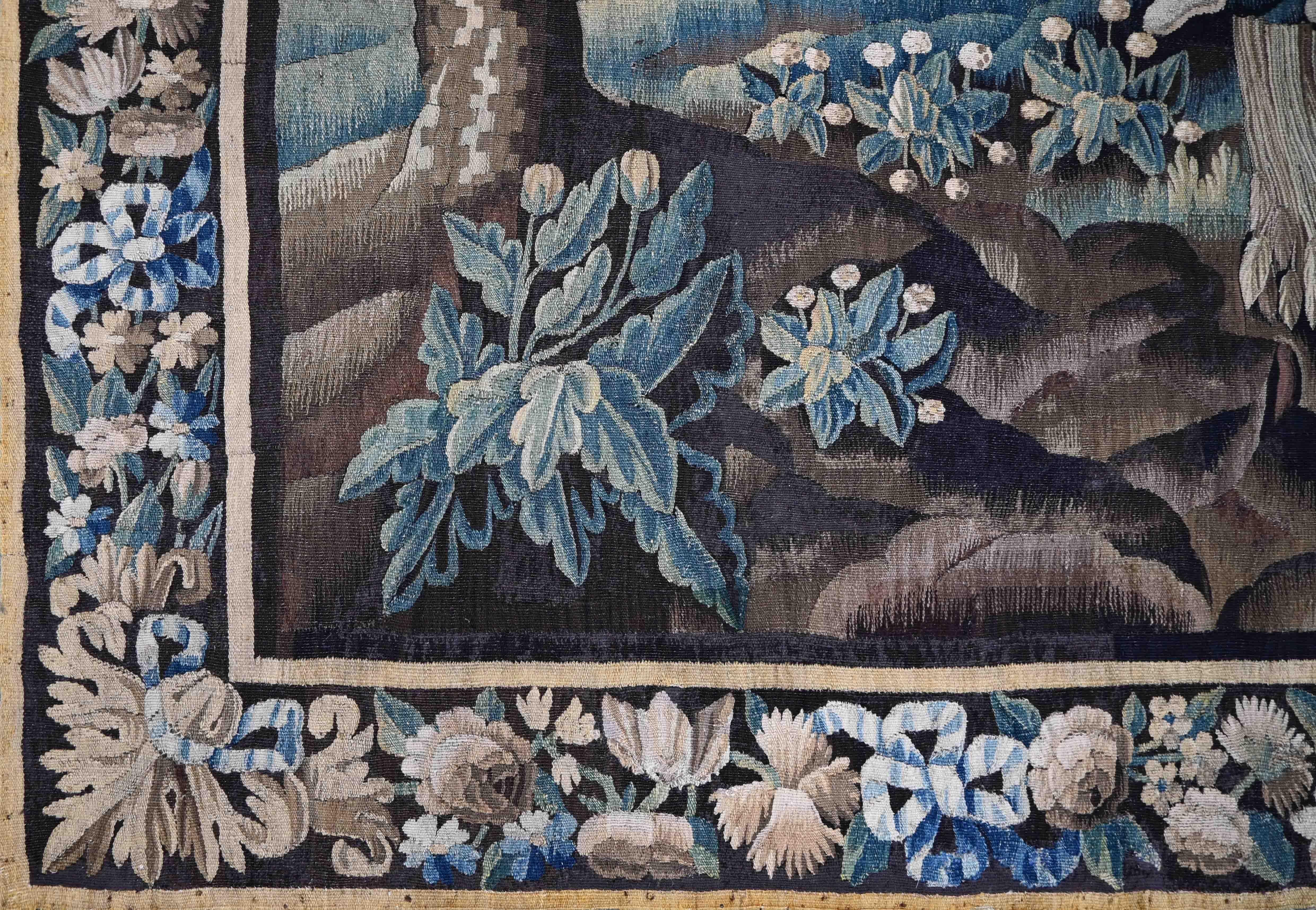 French 17th century Aubusson tapestry - the rest after the harvest - N° 1331 For Sale