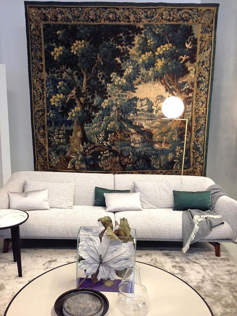 17th Century Aubusson Verdure Landscape Tapestry In Good Condition For Sale In New York, NY
