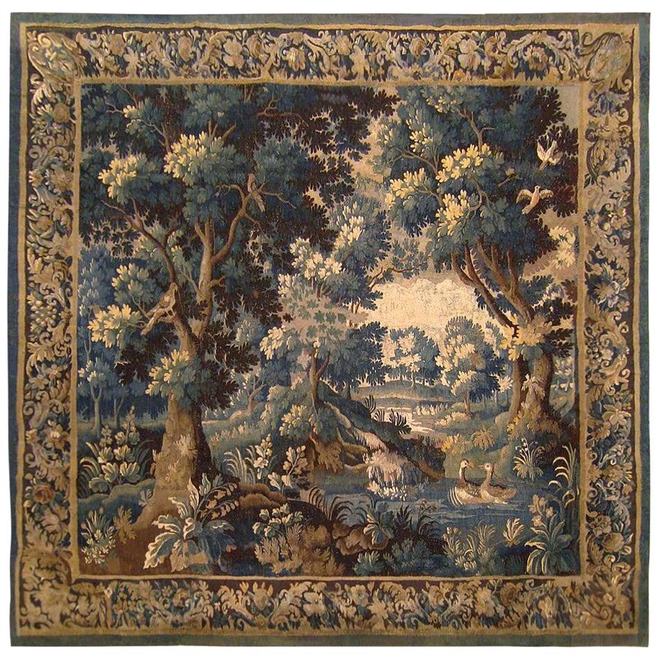17th Century Aubusson Verdure Landscape Tapestry
