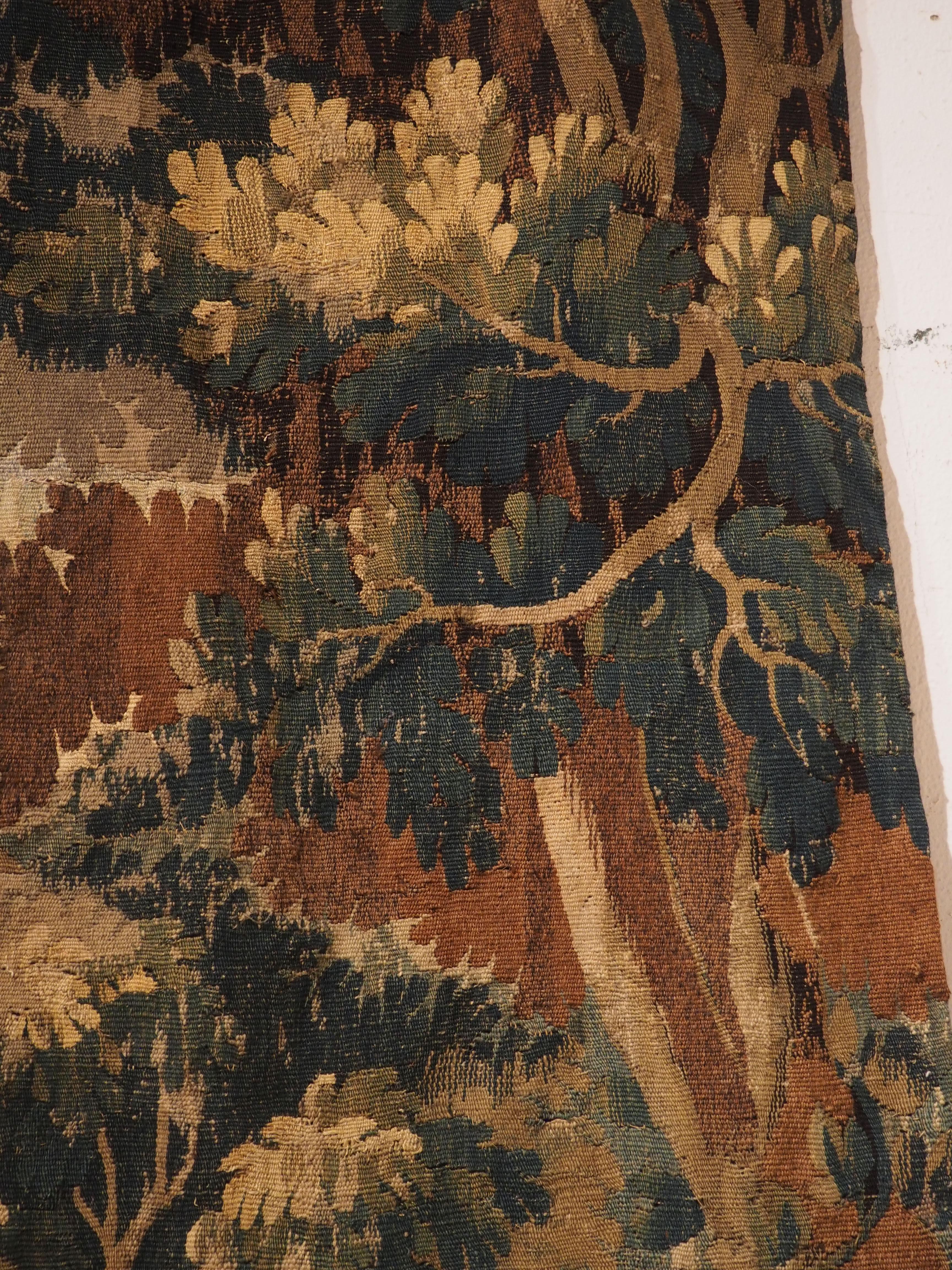 17th Century Aubusson Verdure Tapestry with Heavily Wooded Château Scene 2