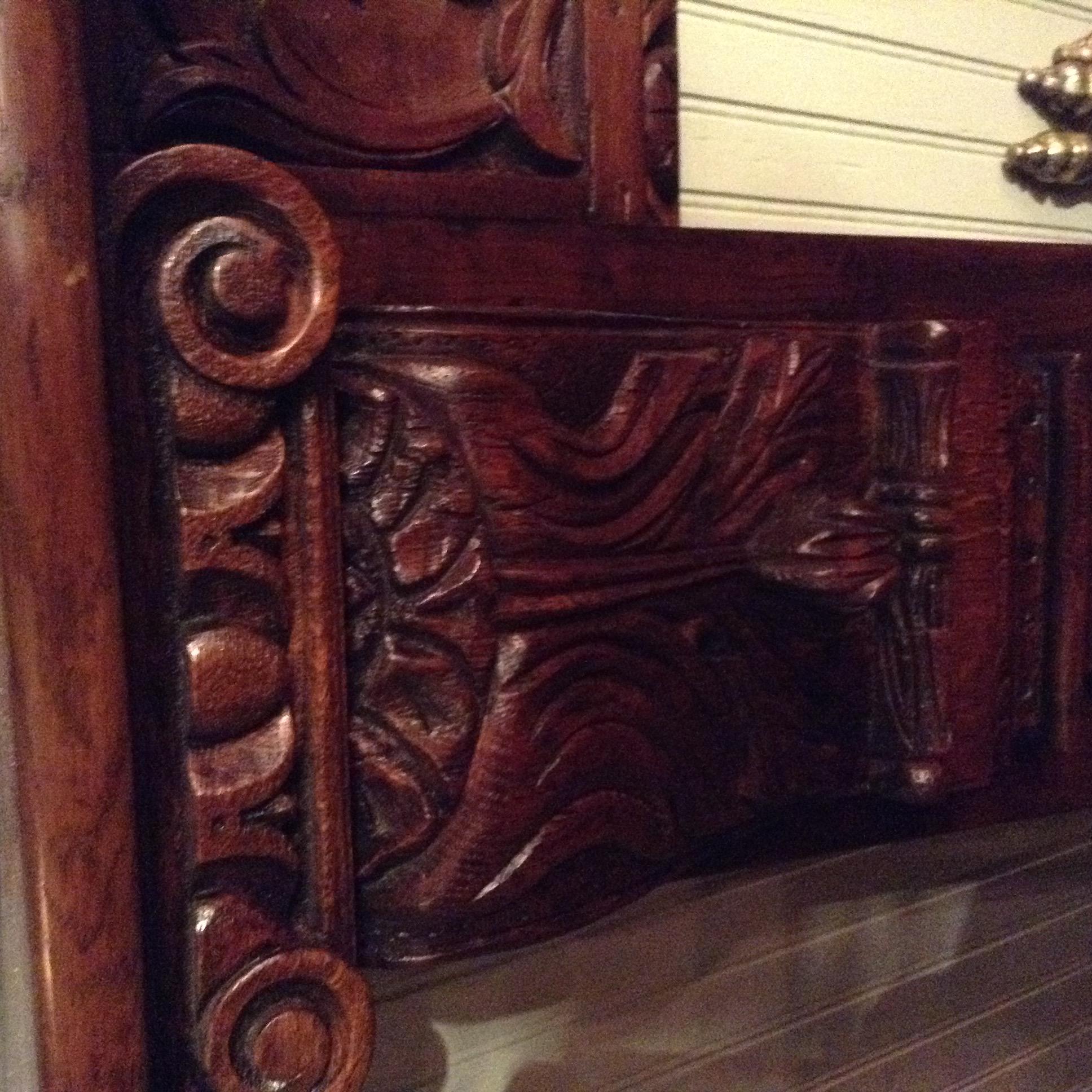 17th Century Baroque Carved Fireplace Surround and Over-Mantel For Sale 3