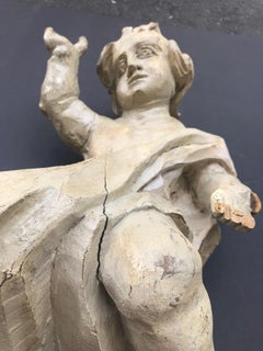 Baroque Hand Carved Putto, Ecclesiastical Corbel Angel Bavarian, Germany