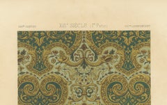 17th Century Baroque Ornament Print – Rich Gold and Green Decorative Motif