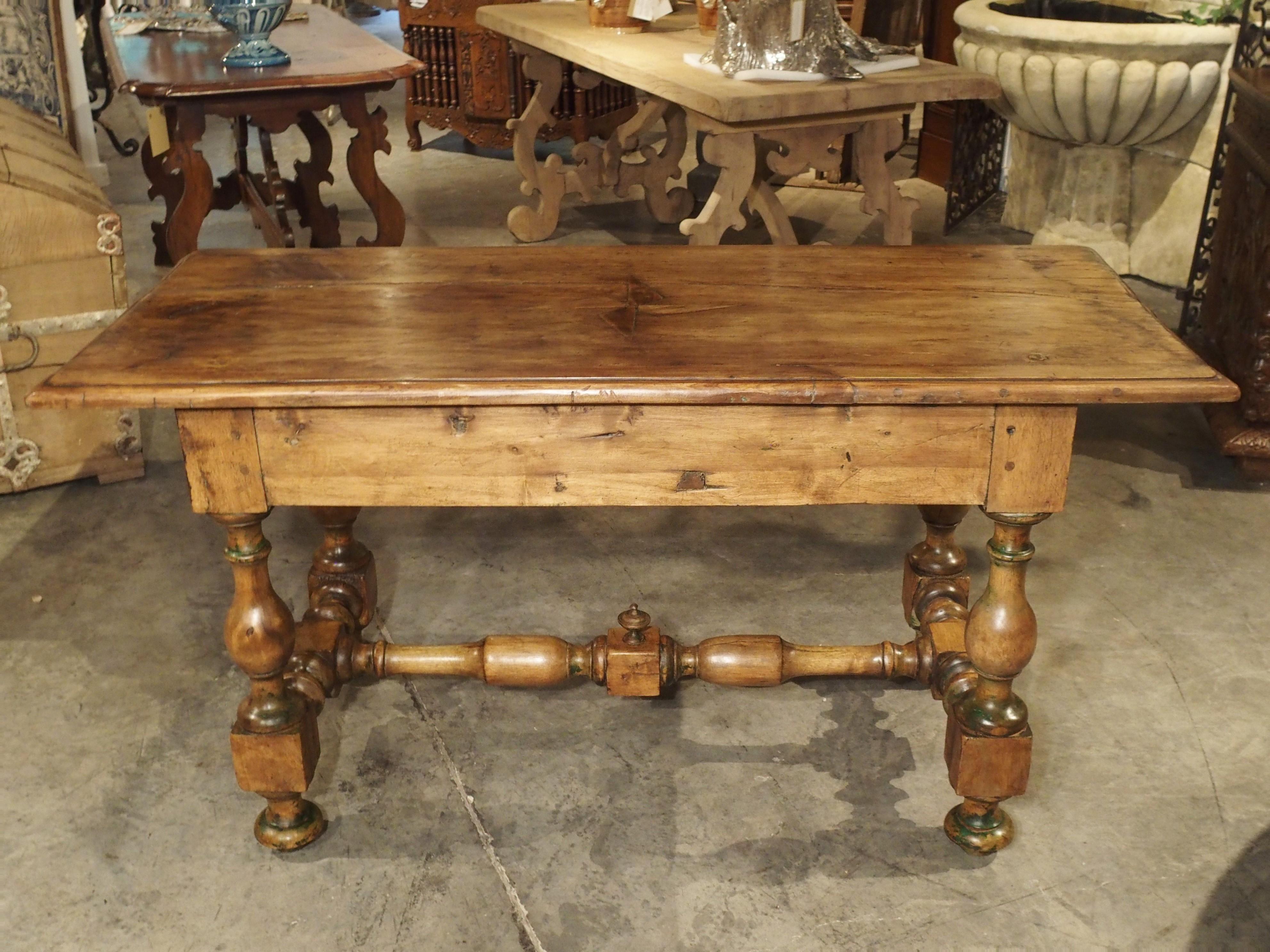 17th Century Basque Country Writing Table with Inset Star 1