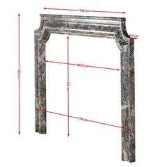 17th Century Belgian Gris d’Ardenne Marble Fireplace Surround - Bolection