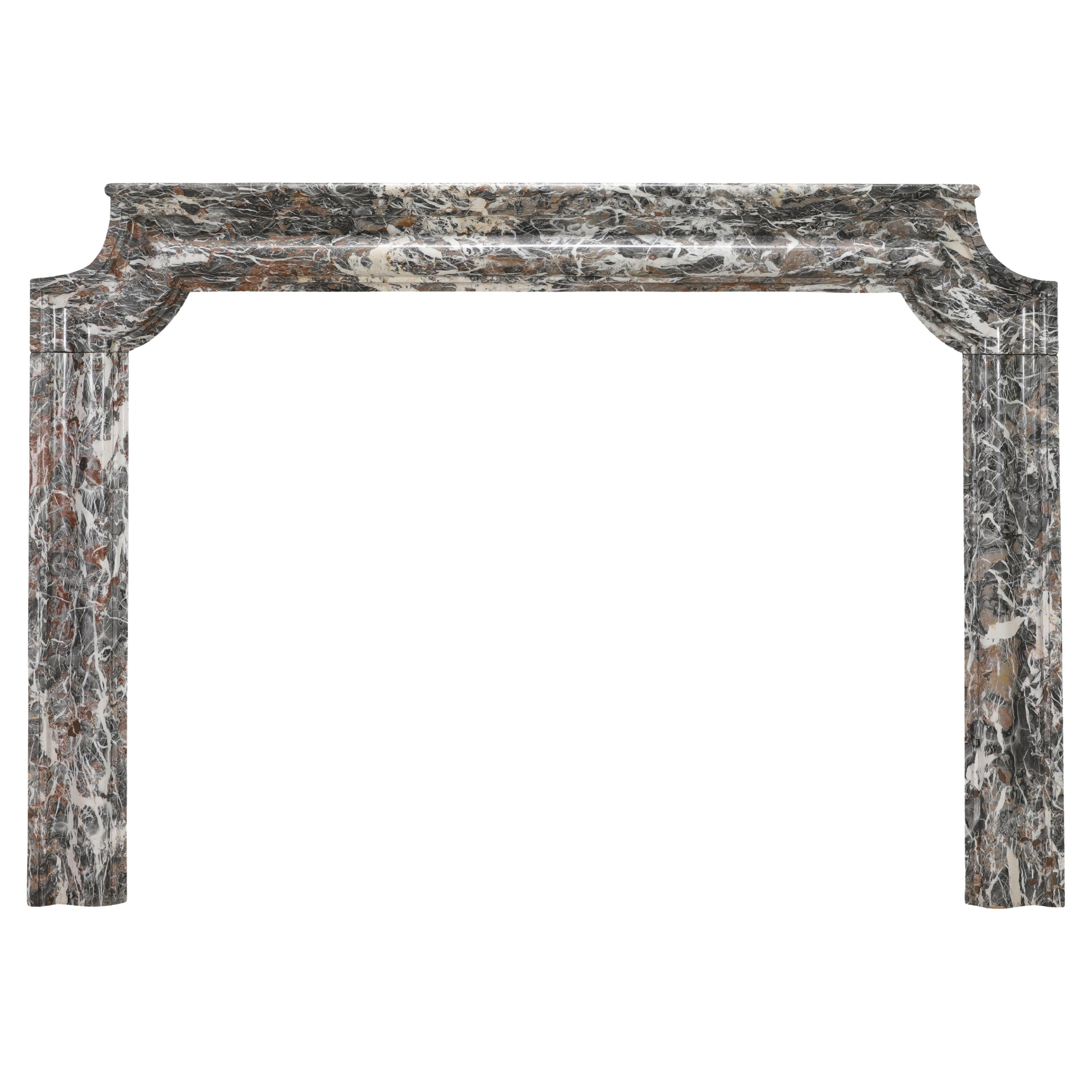 17th Century Belgian Gris d’Ardenne Marble Fireplace Surround - Bolection