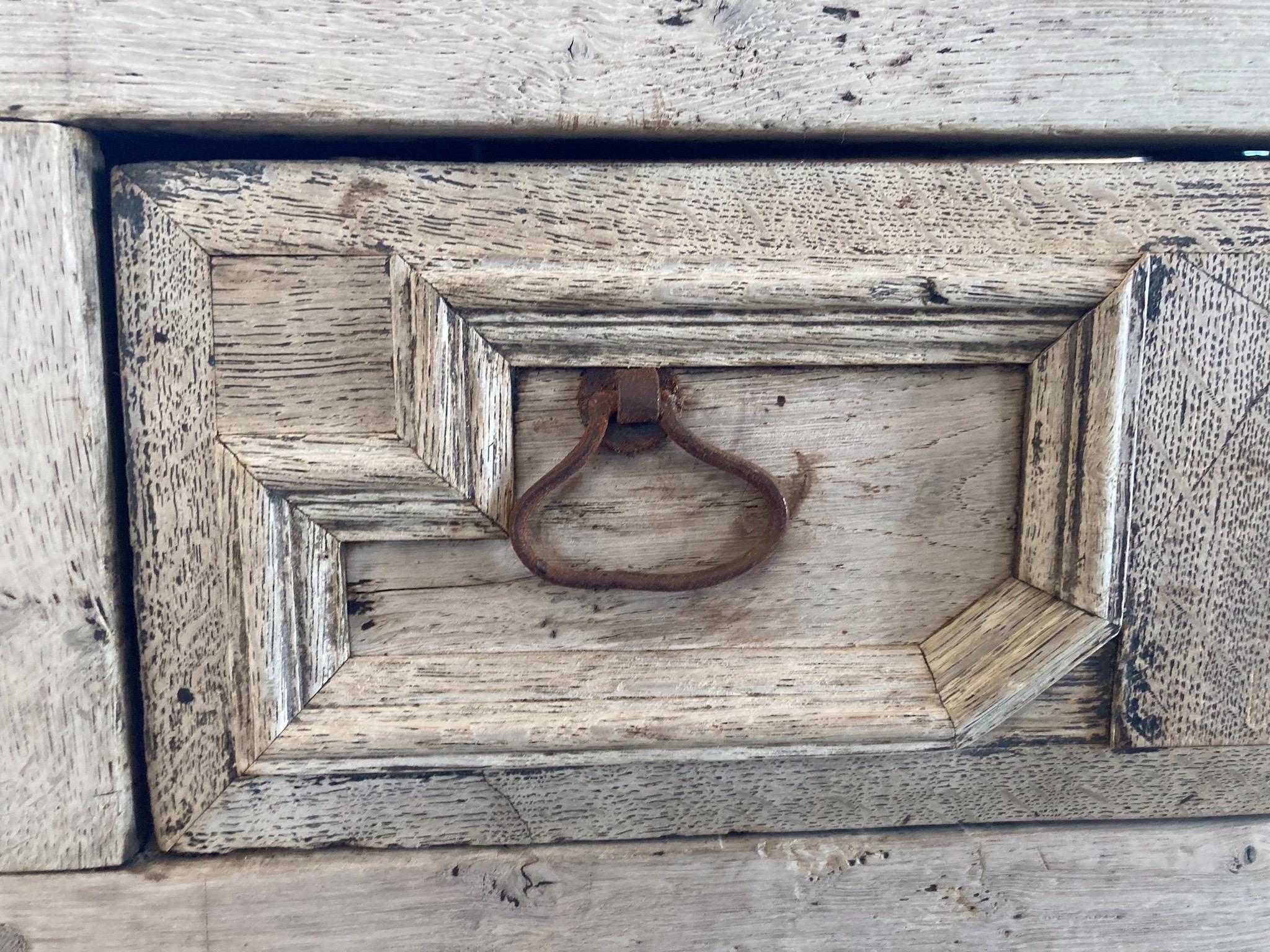 17th Century Bleached Oak Jacobean Server/Sideboard 3