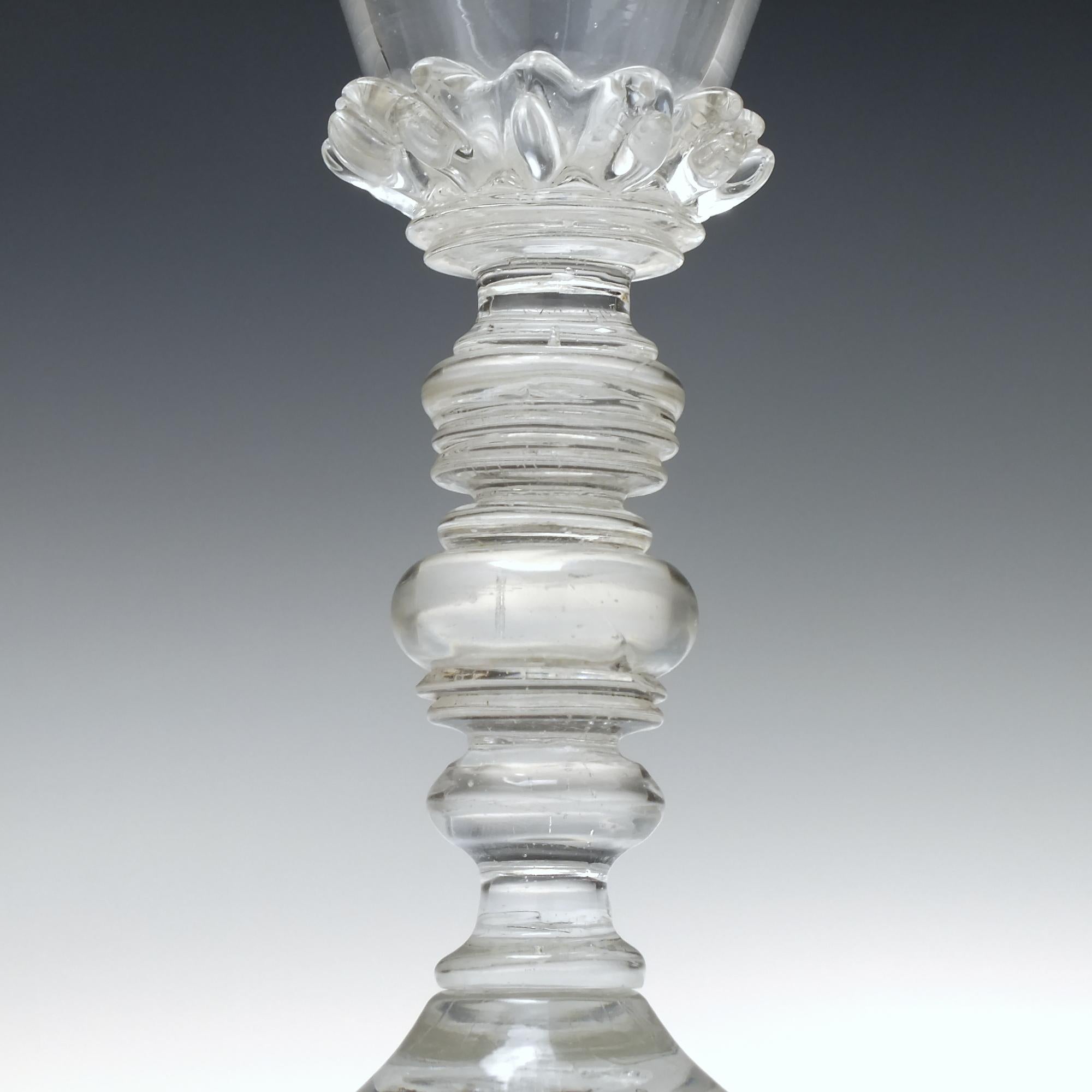 17th Century Bohemian Engraved Glass Goblet c1680 For Sale 2