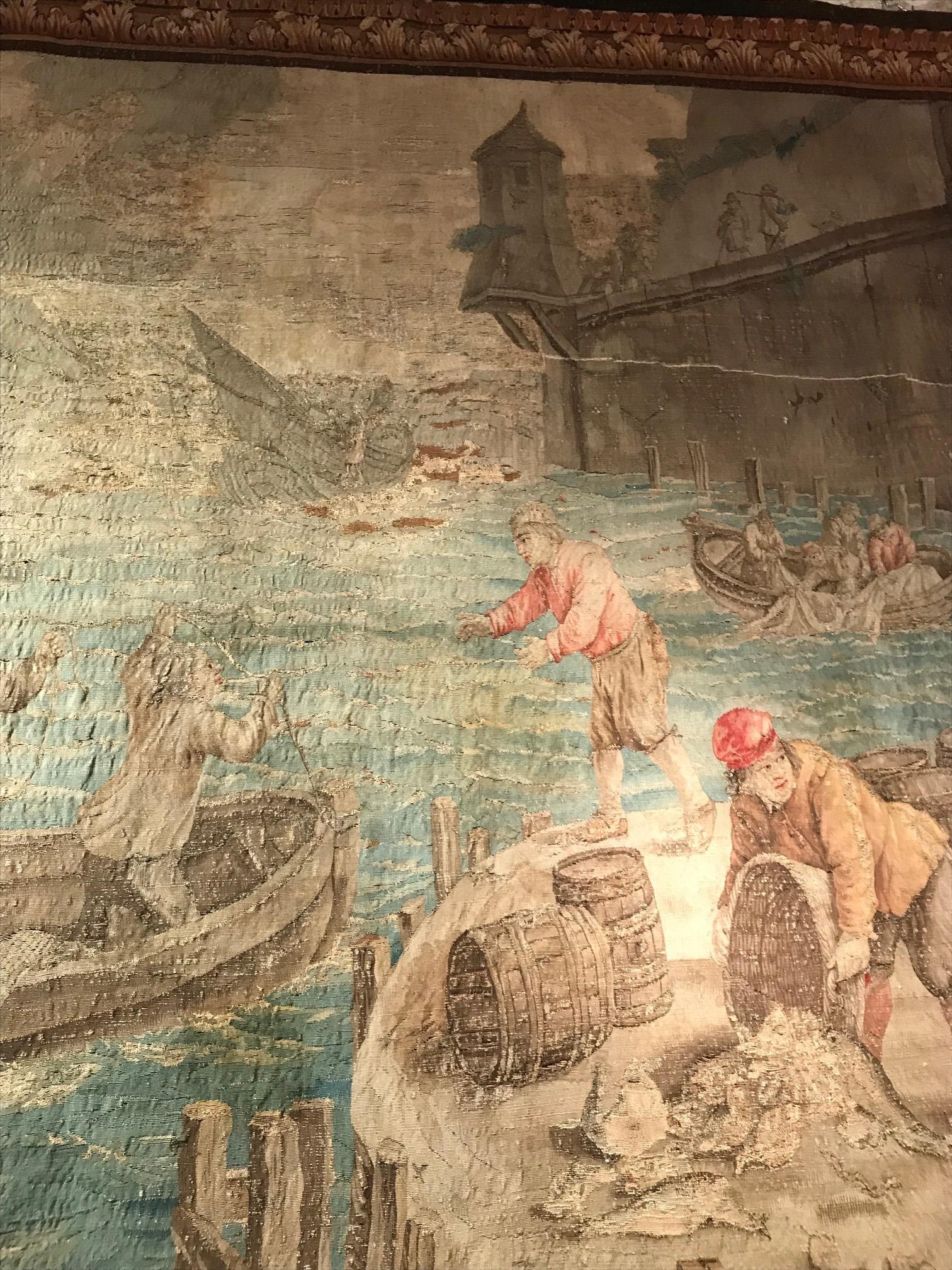 Hand-Woven 17th Century Brabant, Belge Tapestry