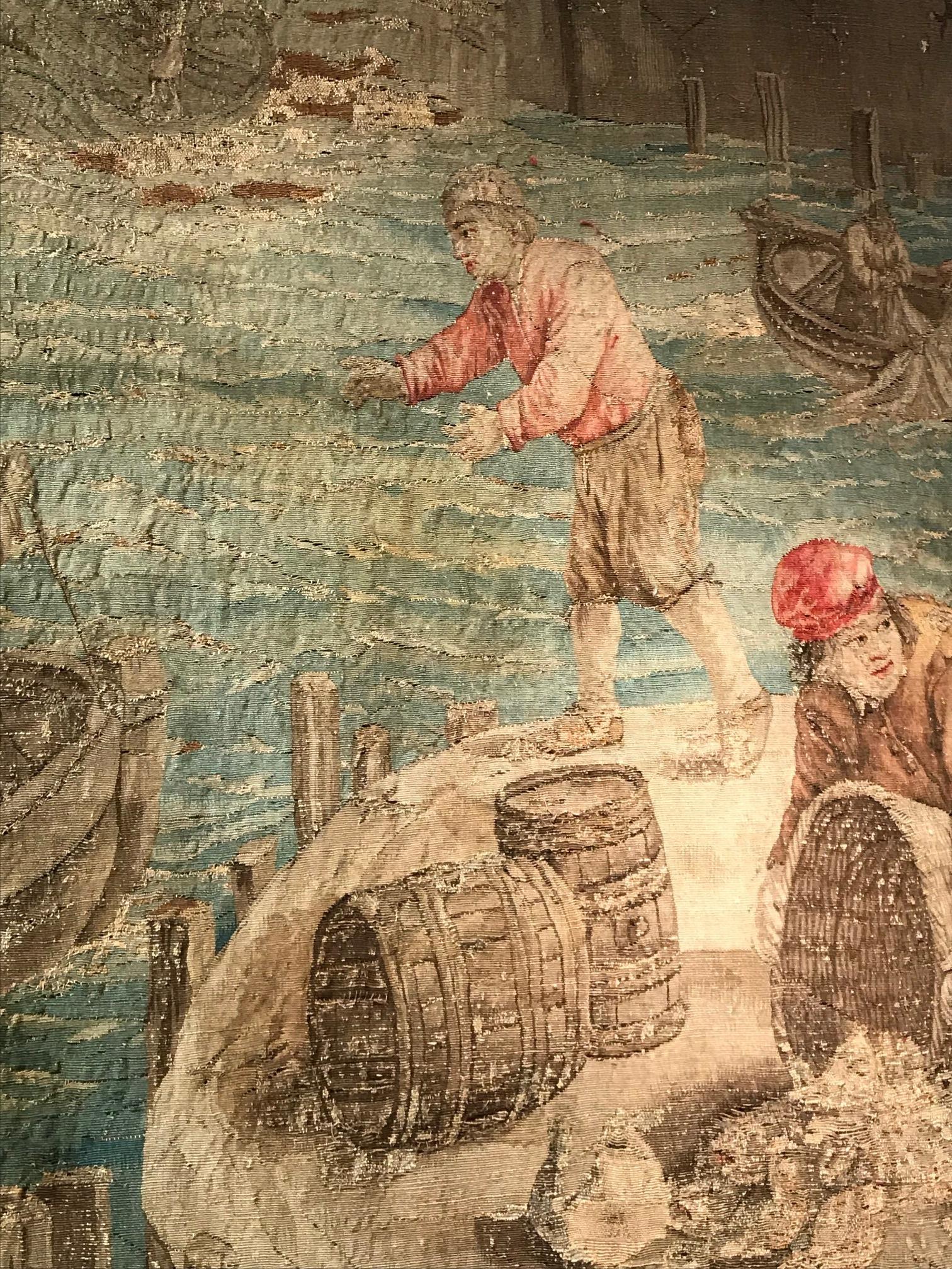 17th Century Brabant, Belge Tapestry In Good Condition In Round Top, TX