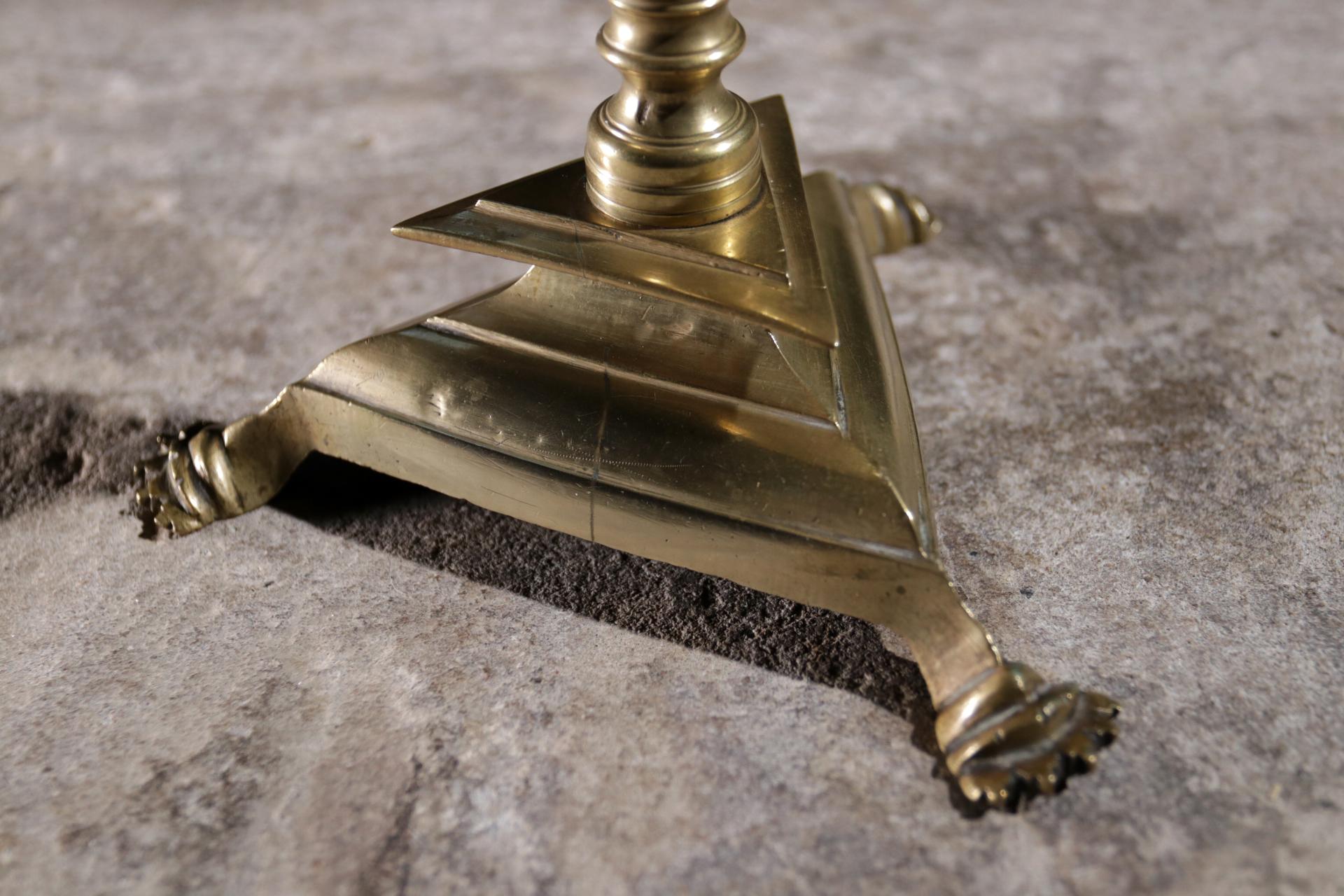 17th Century Brass Candlestick, France, circa 1690 For Sale 2