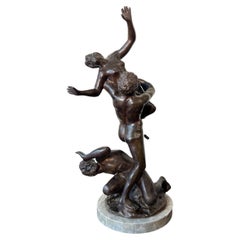 Figure en bronze du 17e siècle, "L'enlèvement des Sabines".