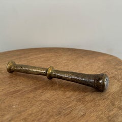 17th Century Bronze Mortar with Fins and Pestle