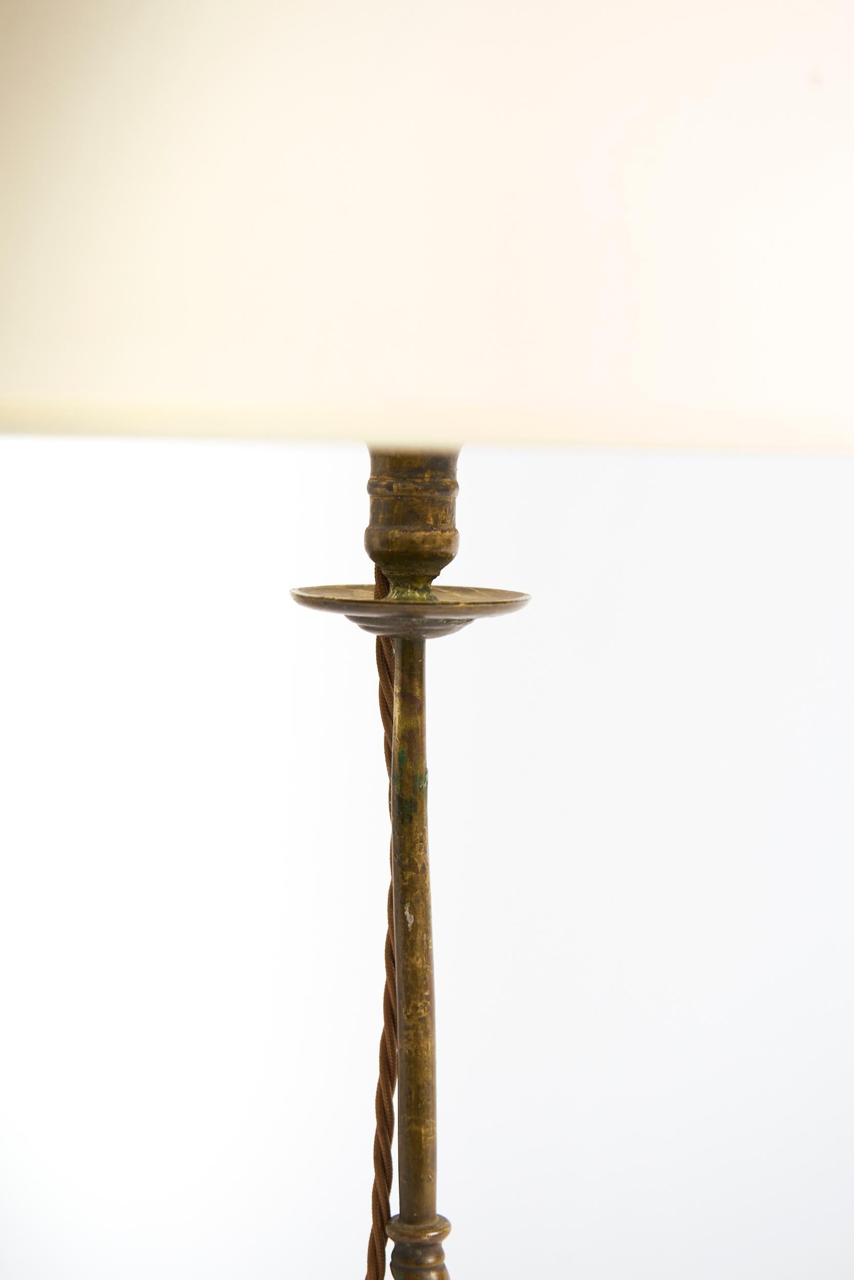 17th Century Bronze Table Lamp In Good Condition For Sale In London, GB