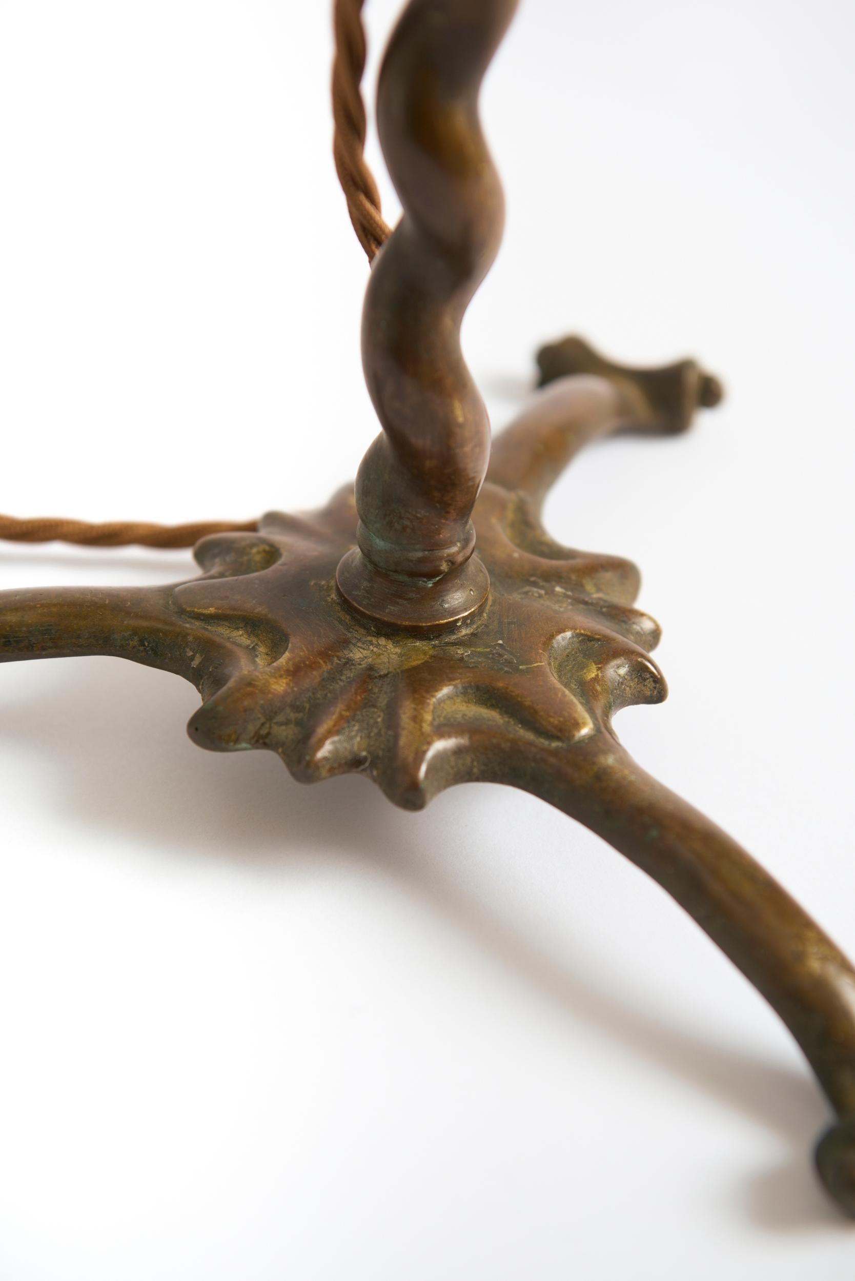 18th Century and Earlier 17th Century Bronze Table Lamp For Sale
