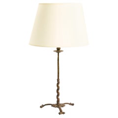 Lampe de table en bronze du 17e siècle