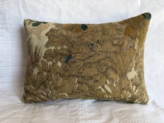 17th Century Brussels Baroque Foliate Tapestry Pillow