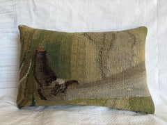 Brüsseler Barock-Wandteppich-Kissen mit Vogel aus dem 17.