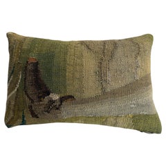 Brüsseler Barock-Wandteppich-Kissen mit Vogel aus dem 17.