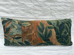 17th Century Brussels Botanical Tapestry Pillow