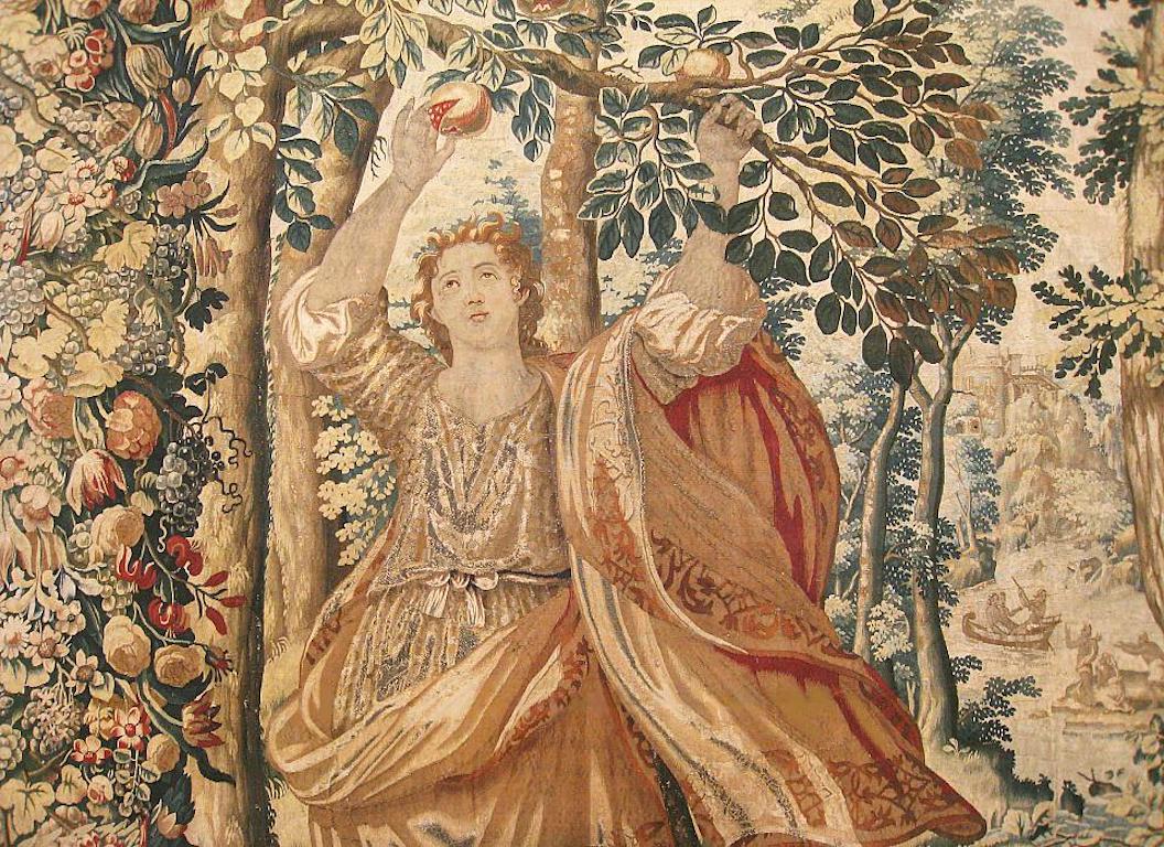 Hand-Woven 17th Cent. Brussels Mythological Tapestry, Persephone from the History of Ceres For Sale