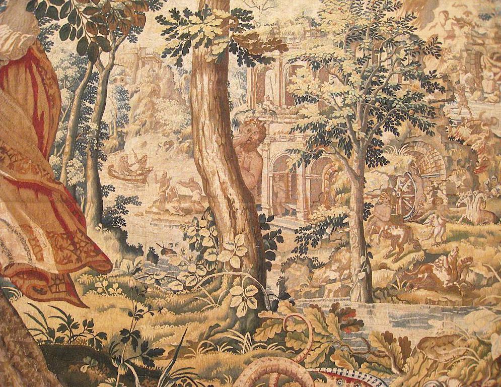 17th Cent. Brussels Mythological Tapestry, Persephone from the History of Ceres In Good Condition For Sale In New York, NY