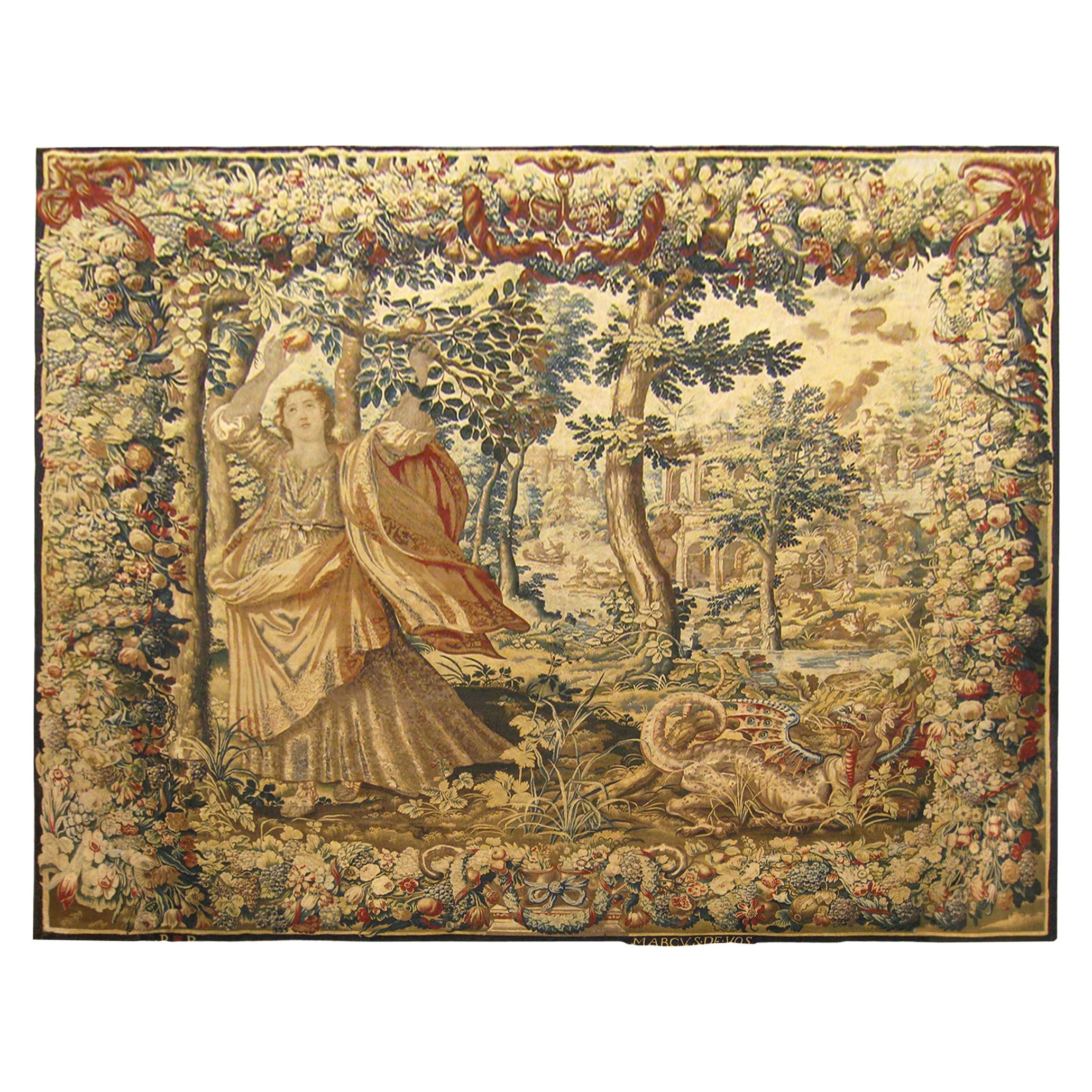 17th Cent. Brussels Mythological Tapestry, Persephone from the History of Ceres For Sale