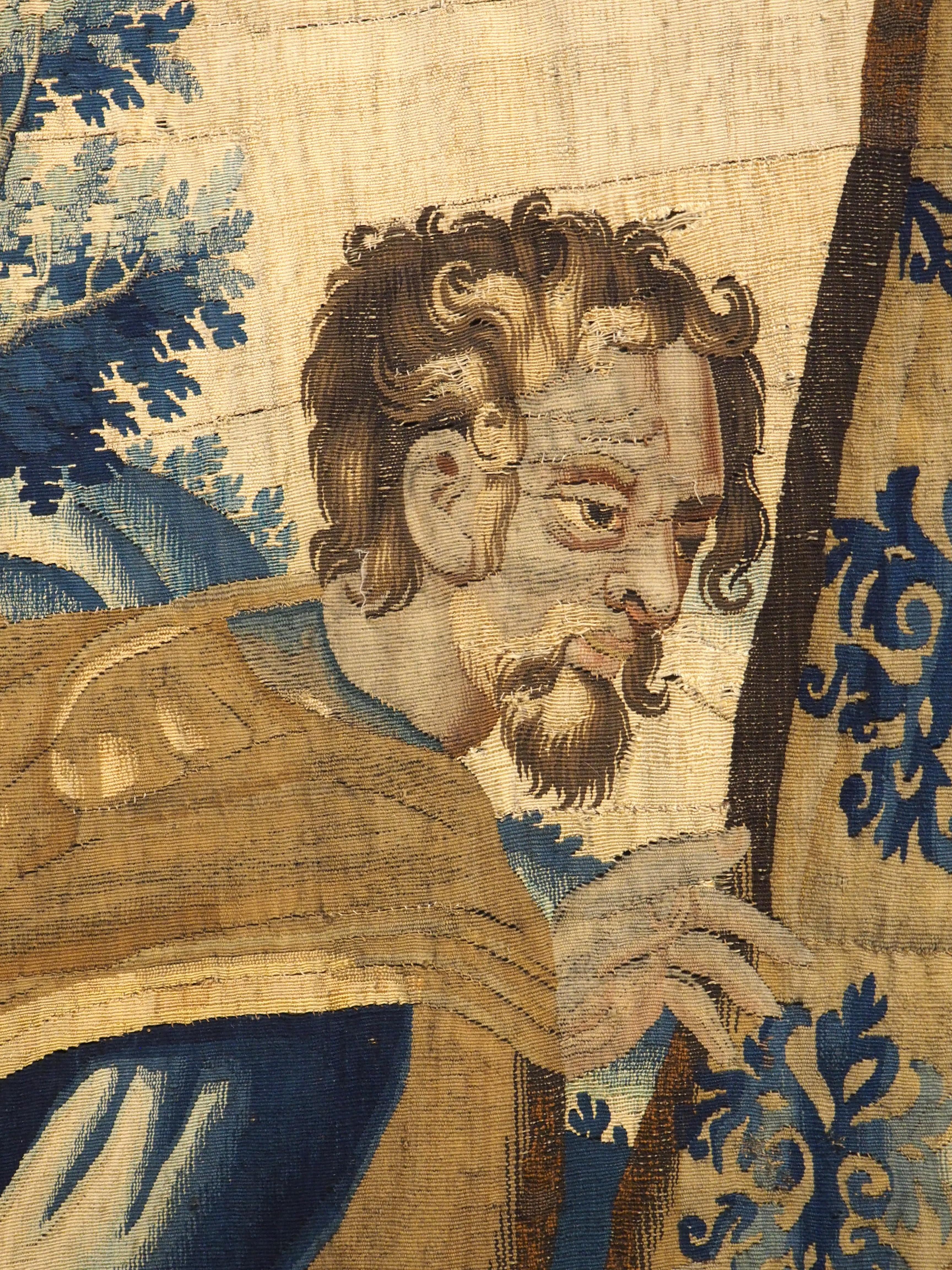 Tapisserie de Bruxelles du 17e siècle en soie et laine représentant une scène romaine en vente 4