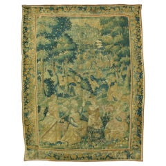 Antique 17th Century Brussels Tapestry 8'8" X 7'11"