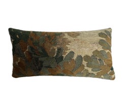 17th Century Brussels Tapestry Pillow Foliate Floral Motif