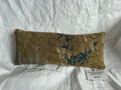 Brüsseler Wandteppich-Kissen aus dem 17. Jahrhundert mit barockem Blattmotiv