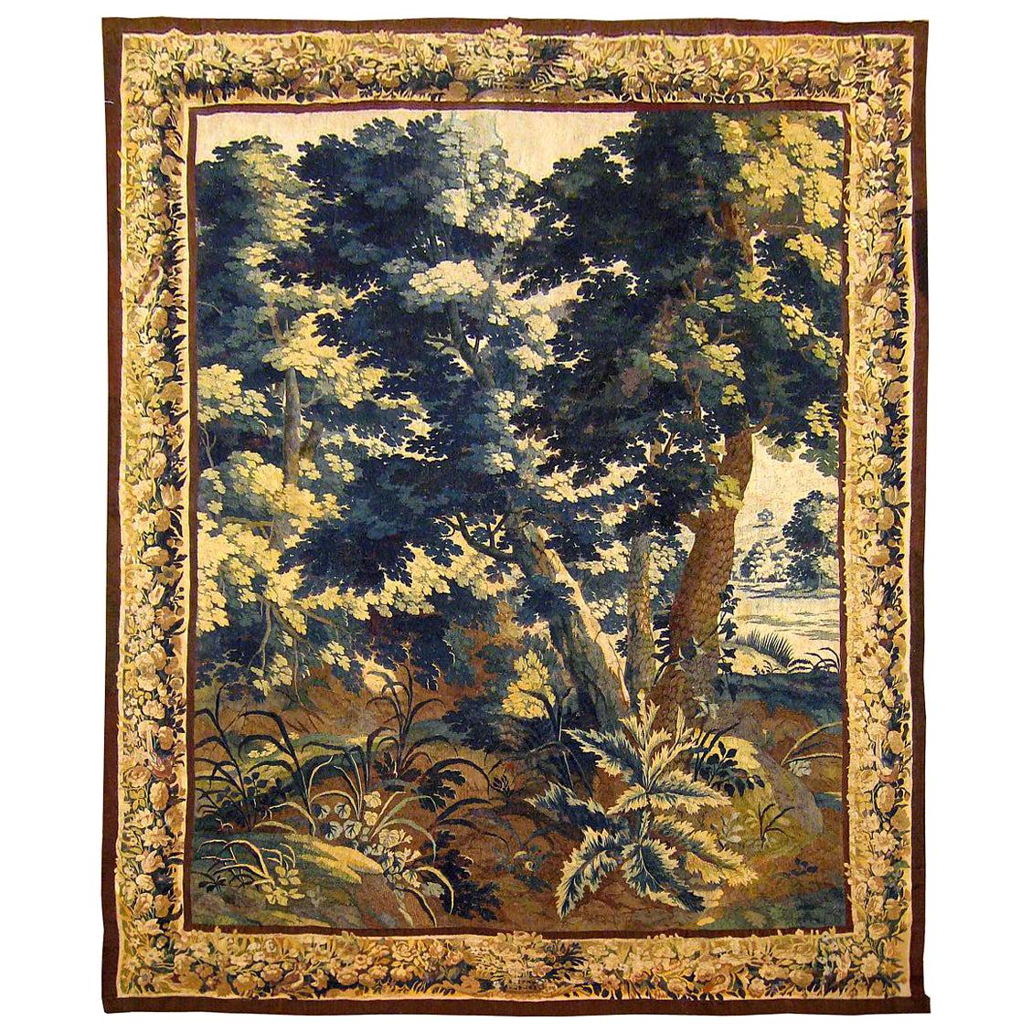 17th Century Brussels Verdure Landscape Tapestry in Chinoiserie Style