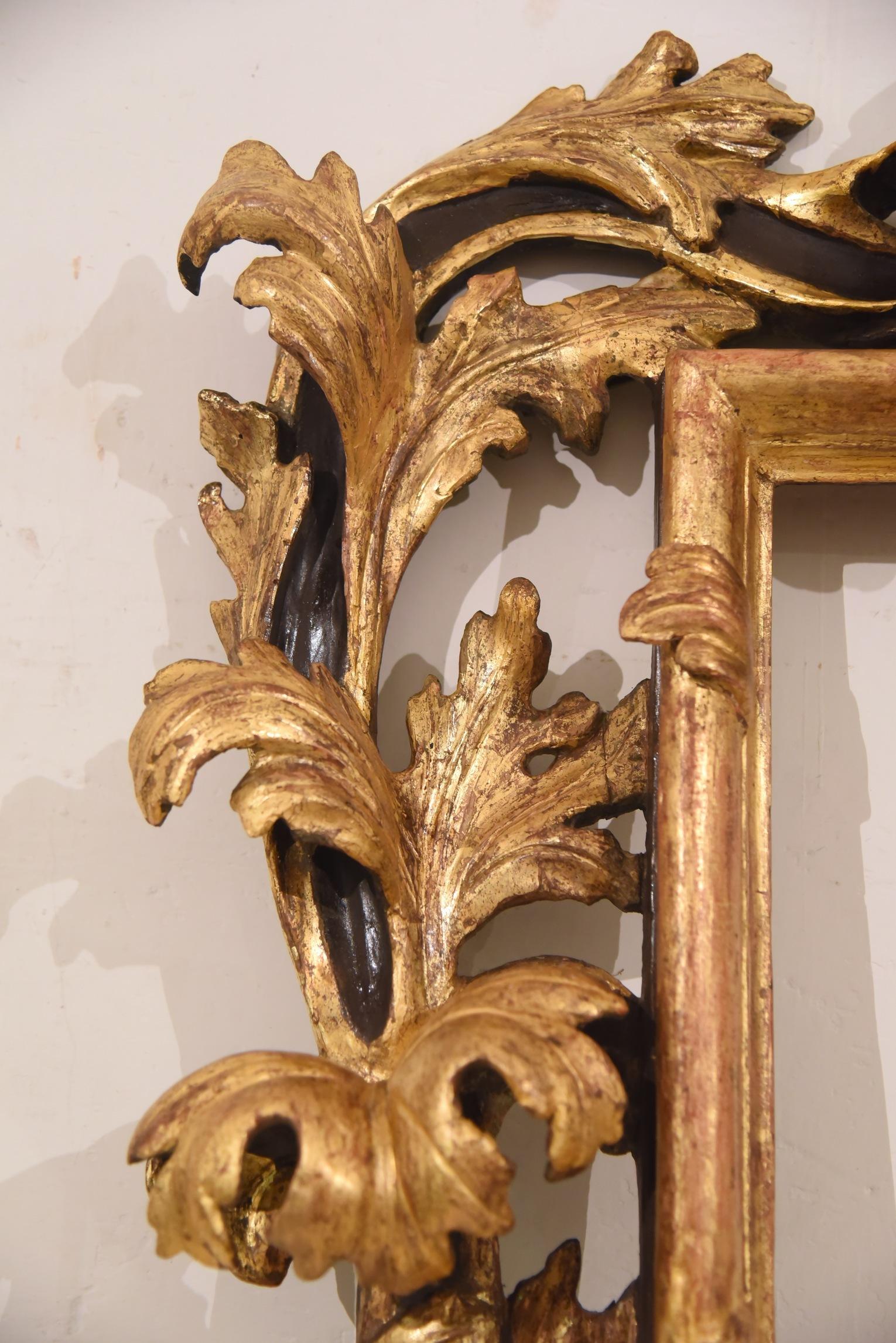 17th Century Brustolon Mirror-Frame Giltwood Carved Italian Origin, 1690 For Sale 4