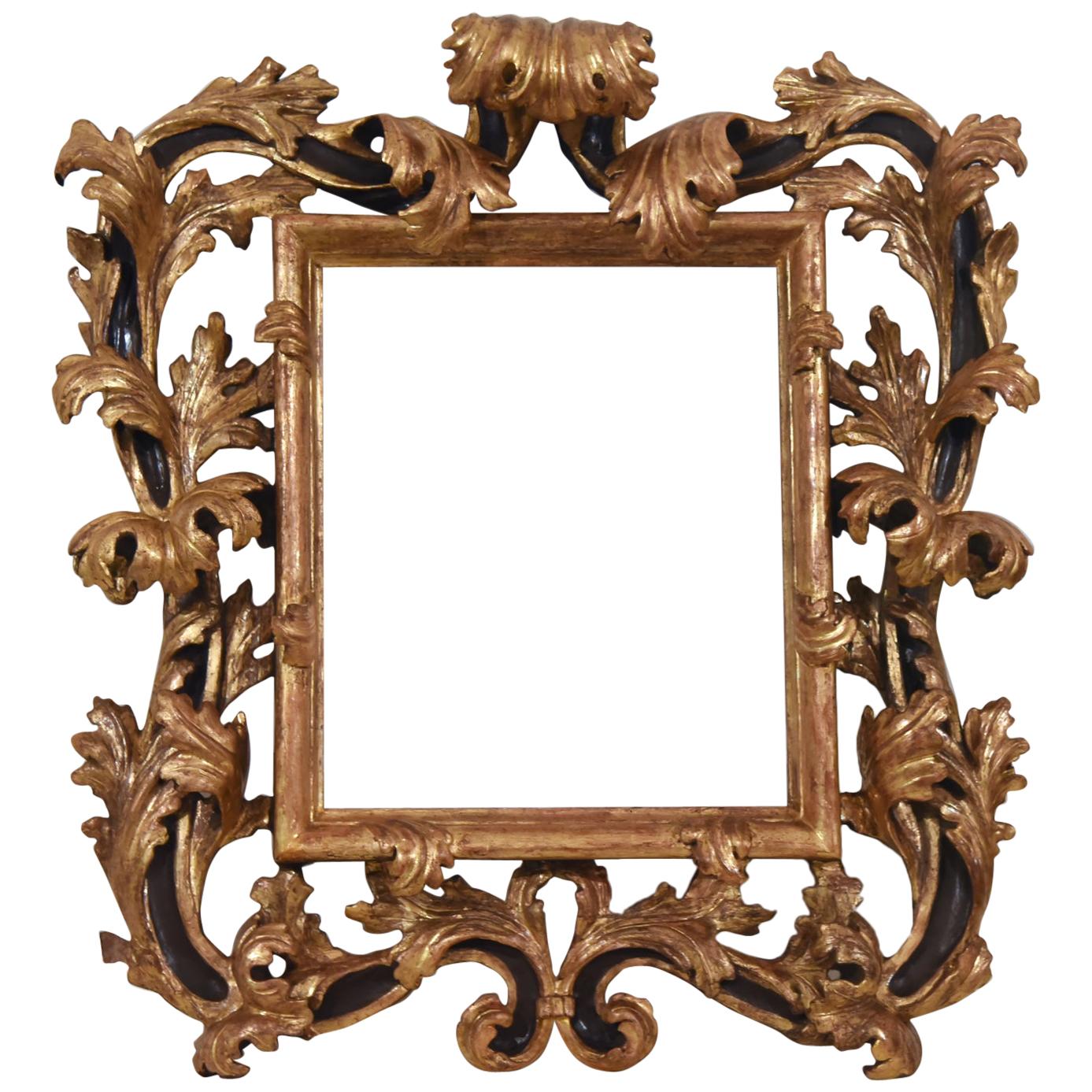 17th Century Brustolon Mirror-Frame Giltwood Carved Italian Origin, 1690 For Sale