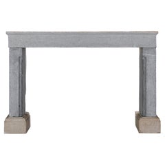 17th Century Brutalist Fireplace Surround in Bicolor Limestone - Rustic Luxury