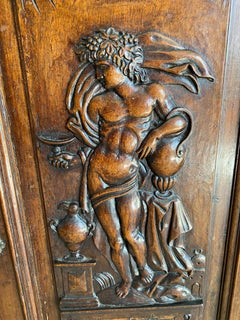 17th Century Cabinet Carved with Venus, Apollo, Mars and Bacchus