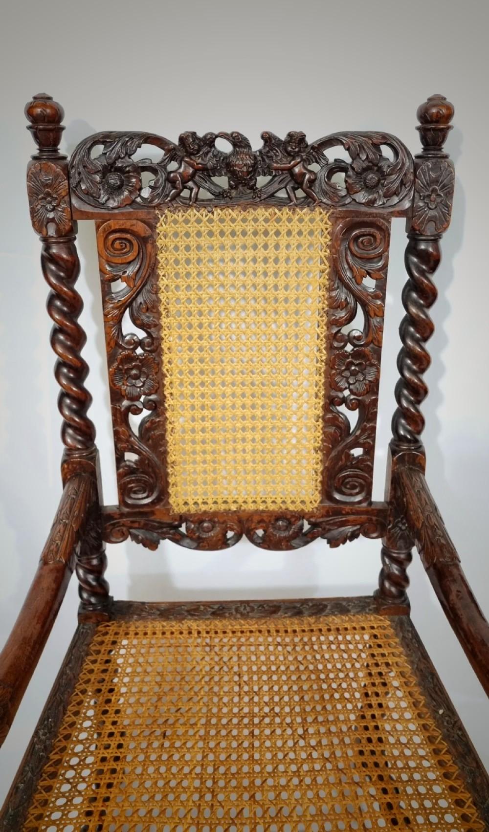 17th Century Carved Chair - English Ca 1660s For Sale 4