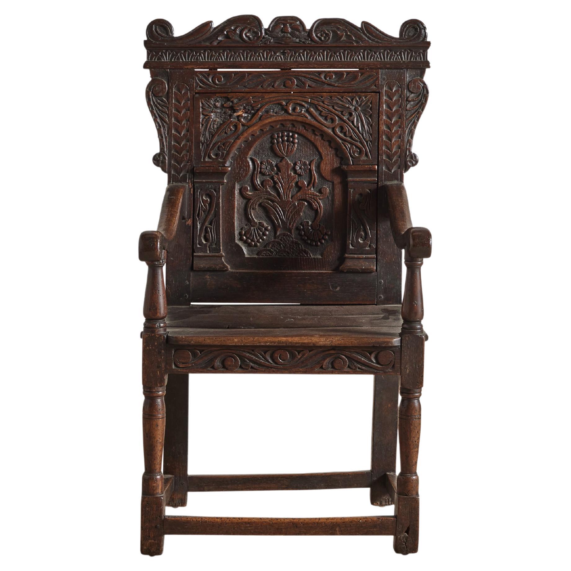 17th Century Carved Chair 