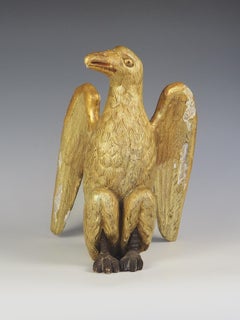 17th Century Carved Giltwood Eagle Bird of Prey Sculpture