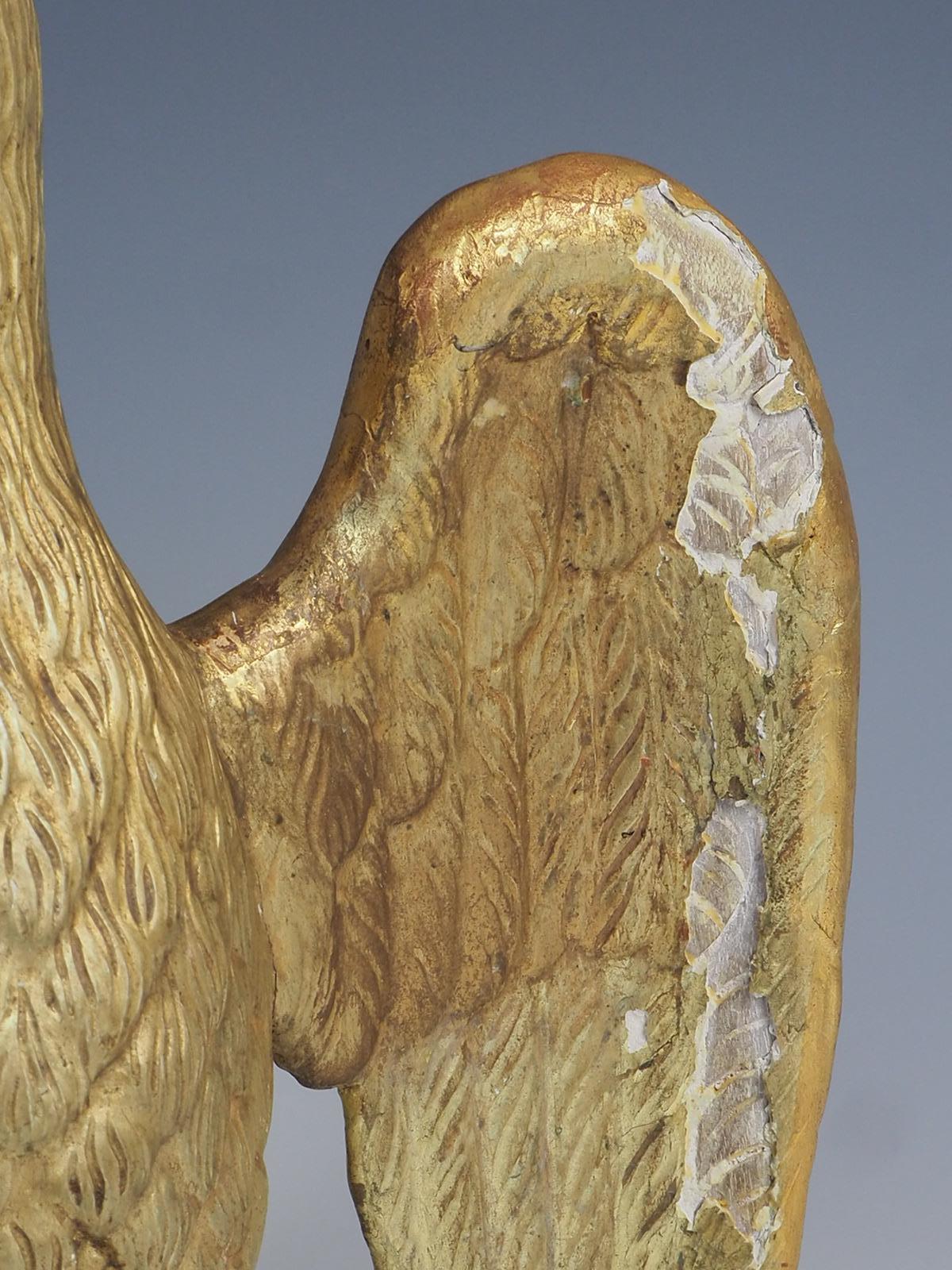 17th Century Carved Giltwood Eagle Bird of Prey Sculpture 3